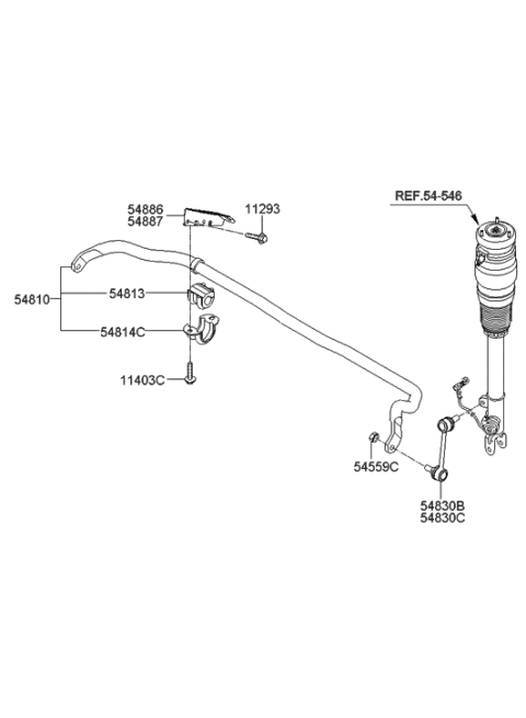 2014 Hyundai Genesis Old Body Style Front Stabilizer Bar Diagram