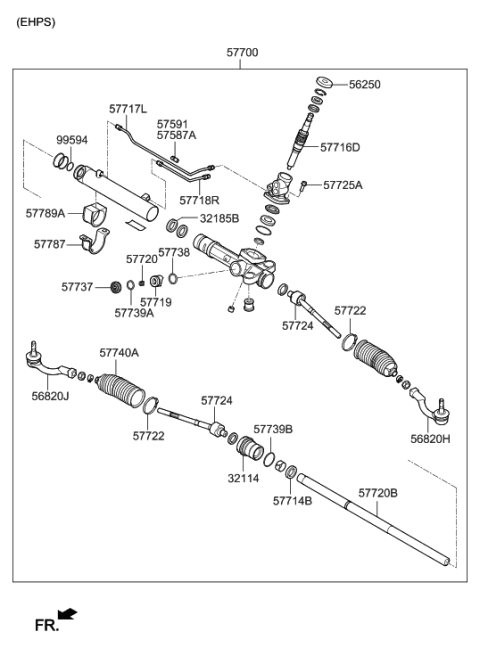 2014 Hyundai Genesis Power Steering Gear Box Diagram 3