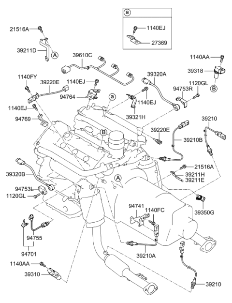 2014 Hyundai Genesis Old Body Style Electronic Control Diagram 7
