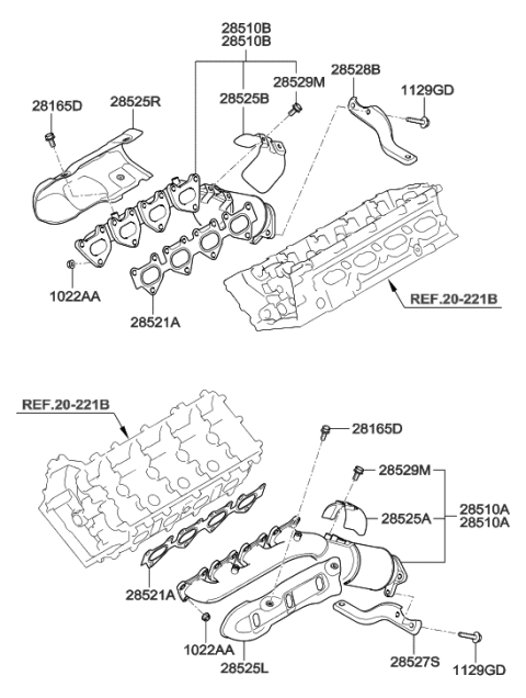2014 Hyundai Genesis Old Body Style Exhaust Manifold Diagram 5