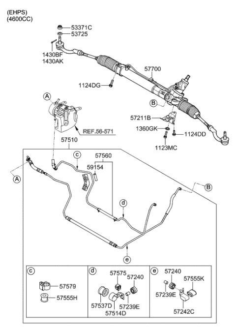 2011 Hyundai Genesis Power Steering Gear Box Diagram 2