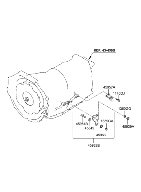 2013 Hyundai Genesis Auto Transmission Case Diagram 4