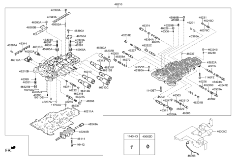 2014 Hyundai Genesis Old Body Style Transmission Valve Body Diagram 3