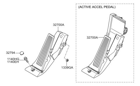 2014 Hyundai Genesis Old Body Style Accelerator Pedal Diagram 1