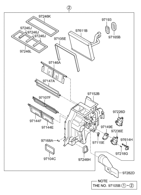 2010 Hyundai Sonata New Body Style Heater System-Heater & Blower Diagram 2
