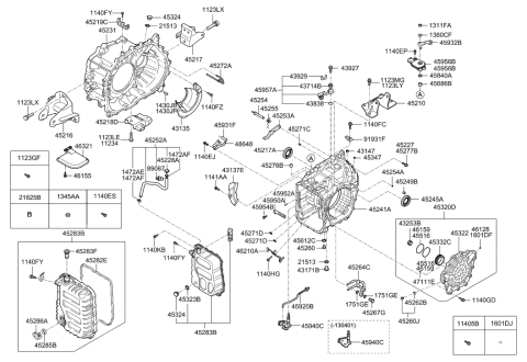 2011 Hyundai Sonata Auto Transmission Case Diagram