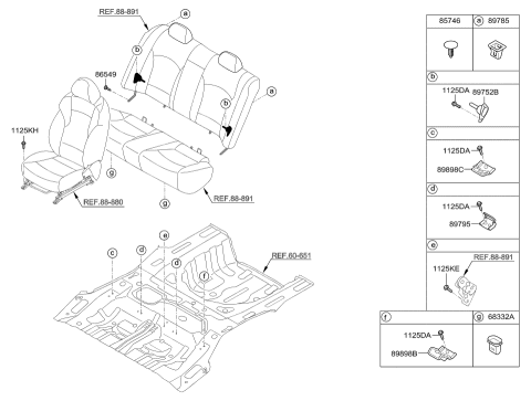 2014 Hyundai Sonata Hardware-Seat Diagram