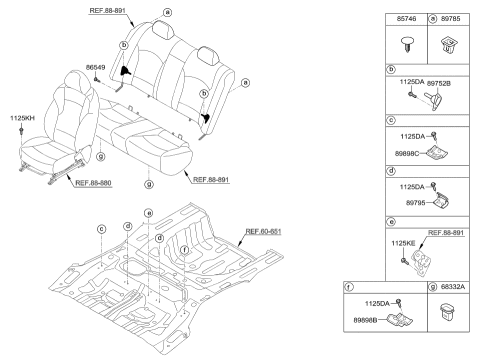 2011 Hyundai Sonata Hardware-Seat Diagram