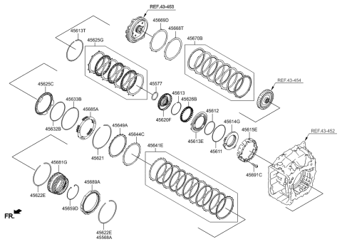 2023 Hyundai Nexo Inner Race-One Way Clutch Diagram for 45690-3B200