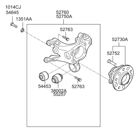 2016 Hyundai Genesis BUSHING Diagram for 52773-3R000