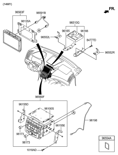 2010 Hyundai Sonata Cable Assembly-LVDS Diagram for 96591-3S000