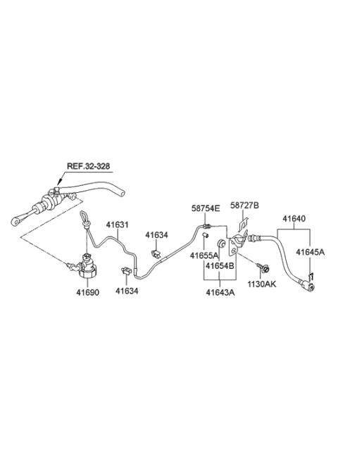 2009 Hyundai Sonata New Body Style Clutch Master Cylinder Diagram