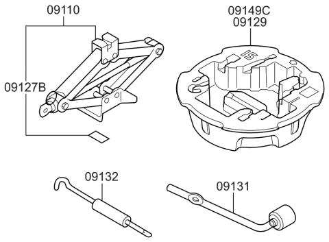 2013 Hyundai Sonata OVM Tool Diagram