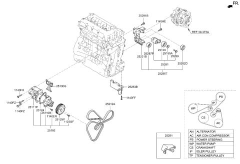 2011 Hyundai Sonata Coolant Pump Diagram 1