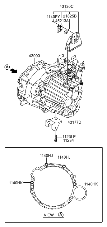 2014 Hyundai Sonata Transaxle Assy-Manual Diagram