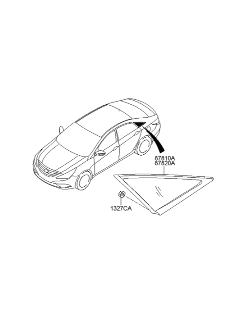 2012 Hyundai Sonata Quarter Window Diagram