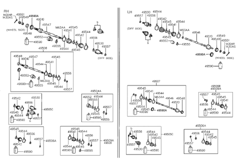 1997 Hyundai Accent Drive Shaft Diagram