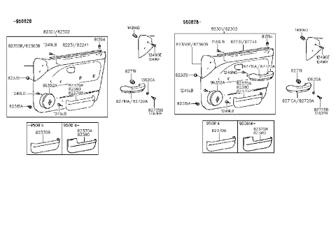 1997 Hyundai Accent Screw-Tapping Diagram for 82725-22000