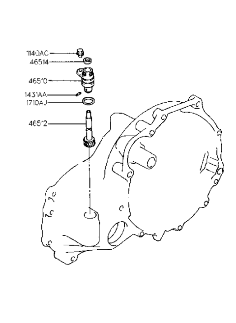 1999 Hyundai Accent Gear-Speedometer Driven Diagram for 43624-22610