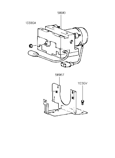 2022 Hyundai Ioniq Hydraulic Module Diagram for 58910-22320