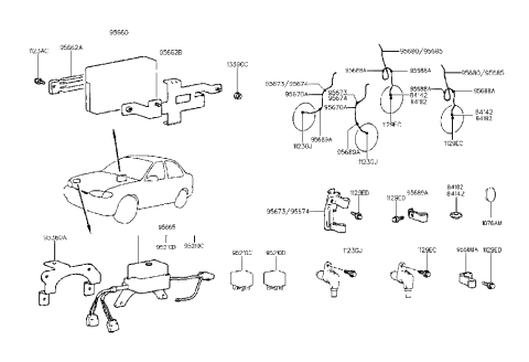 2022 Hyundai Ioniq Abs Control Module Diagram for 95661-22000