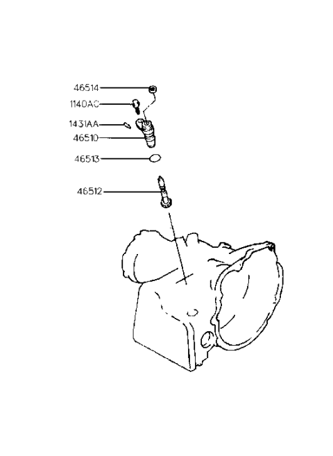 1994 Hyundai Accent Speedometer Driven Gear-Auto Diagram