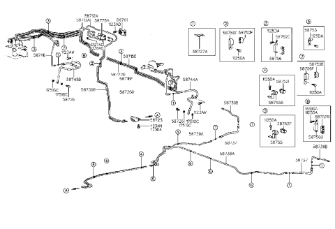 1999 Hyundai Accent Old Body Style Brake Fluid Lines Diagram 2