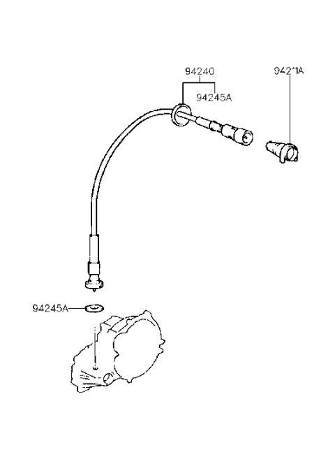 2023 Hyundai Palisade Cable Assembly-Speedometer Diagram for 94240-22015