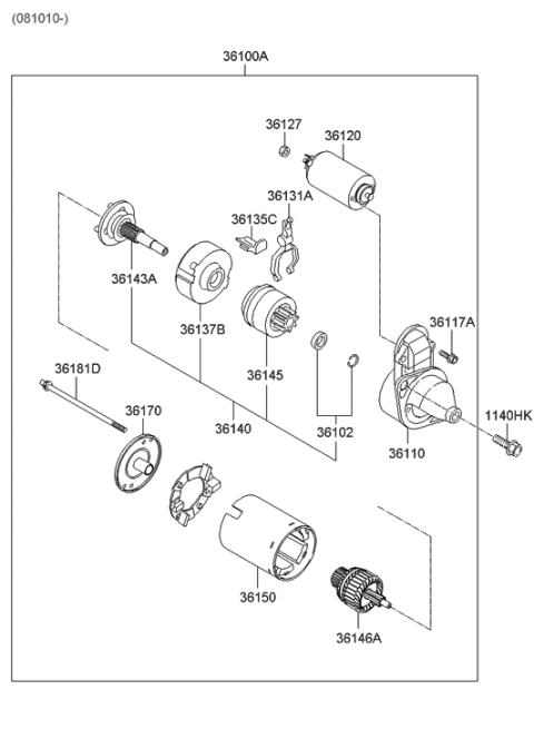 2006 Hyundai Tucson Produced After OCT.31.2006 Starter Diagram 2
