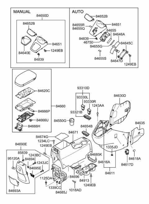 2006 Hyundai Tucson Slide-Indicator No.1 Diagram for 84646-2E000