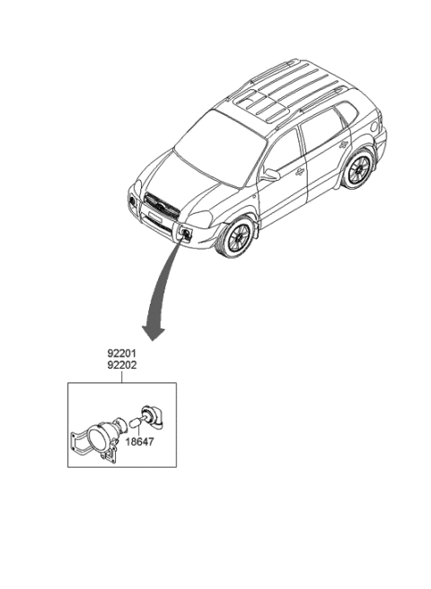 2009 Hyundai Tucson Body Side  Lamp Diagram