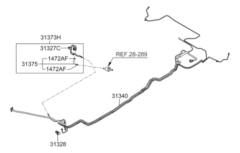2006 Hyundai Tucson Produced After OCT.31.2006 Fuel Line Diagram