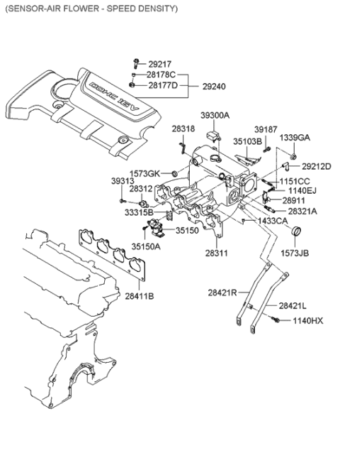 2009 Hyundai Tucson Old Body Style Intake Manifold Diagram 2