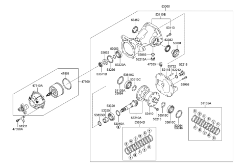 2021 Hyundai Genesis G90 Spacer-Differential Bearing Diagram for 53064-39485