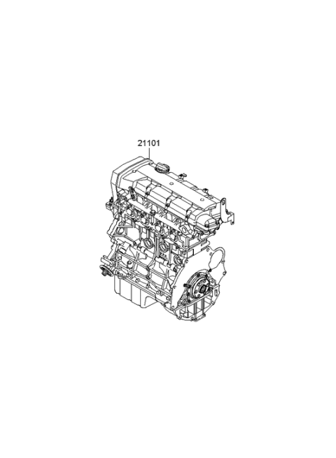 2006 Hyundai Tucson Produced After OCT.31.2006 Sub Engine Assy Diagram 1