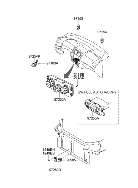 2007 Hyundai Tucson Heater System-Heater Control Diagram