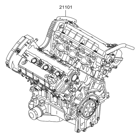 2006 Hyundai Tucson Produced After OCT.31.2006 Sub Engine Assy Diagram 2