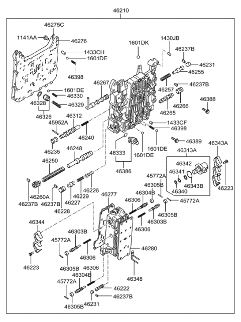 2006 Hyundai Tucson Produced After OCT.31.2006 Transmission Valve Body Diagram 1