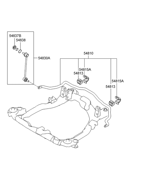 2009 Hyundai Tucson Old Body Style Front Stabilizer Bar Diagram