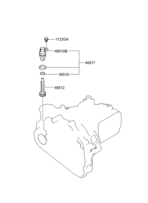 2006 Hyundai Tucson Produced After OCT.31.2006 Speedometer Driven Gear-Auto Diagram