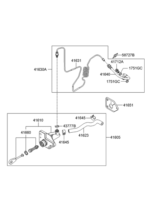 2006 Hyundai Tucson Produced After OCT.31.2006 Clutch Master Cylinder Diagram