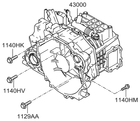 2009 Hyundai Tucson Transaxle Assy-Manual Diagram