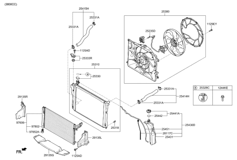 2021 Hyundai Genesis G90 Engine Cooling System Diagram 2