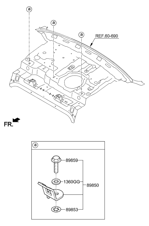 2021 Hyundai Genesis G90 Child Rest Holder Diagram