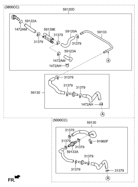 2020 Hyundai Genesis G90 Brake Master Cylinder & Booster Diagram 2