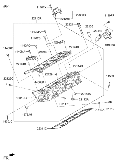 2020 Hyundai Genesis G90 Bracket-Wiring Mounting Diagram for 91931-B1200