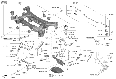 2020 Hyundai Genesis G90 Bush-Rear Assist Arm Diagram for 55257-D2000