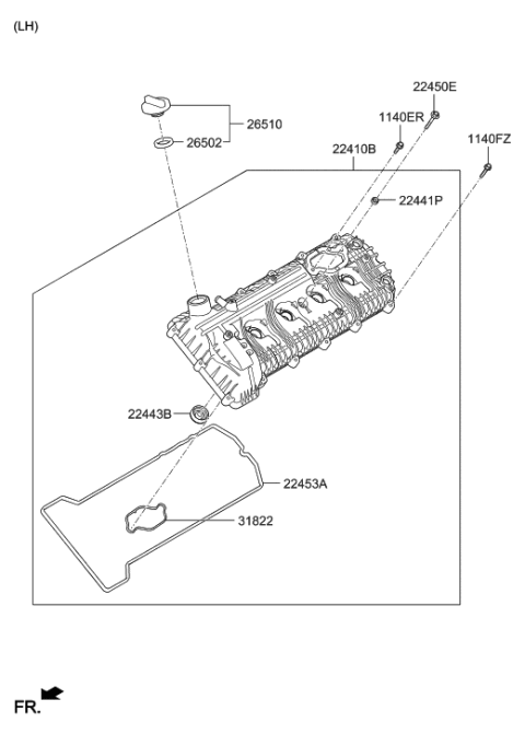 2020 Hyundai Genesis G90 Rocker Cover Diagram 1