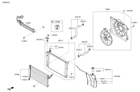 2022 Hyundai Genesis G90 Engine Cooling System Diagram 1