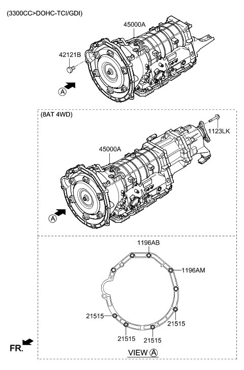 2021 Hyundai Genesis G90 Transaxle Assy-Auto Diagram 2